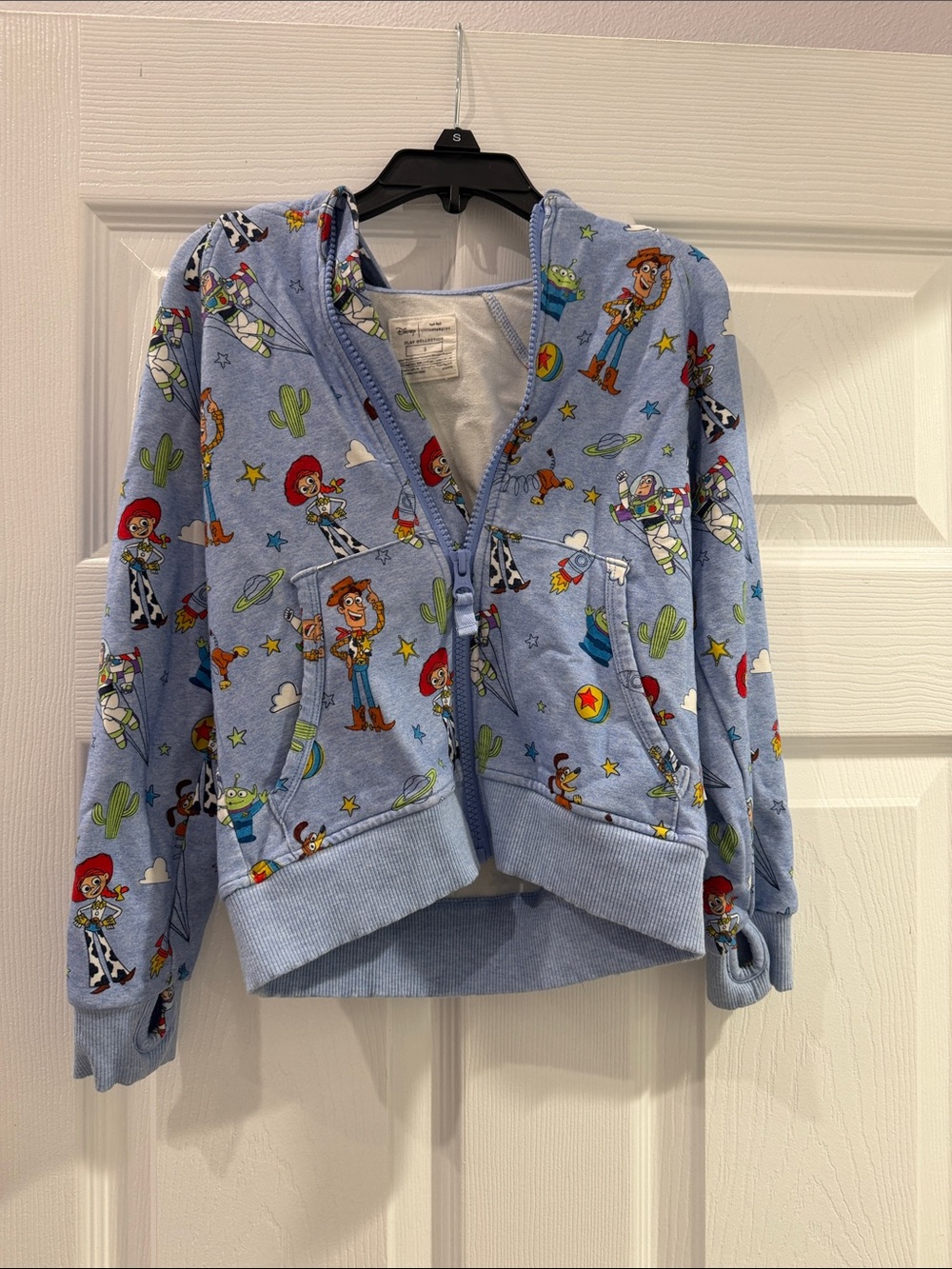 Kids Light Blue Toy Story Zip Hoodie Jacket